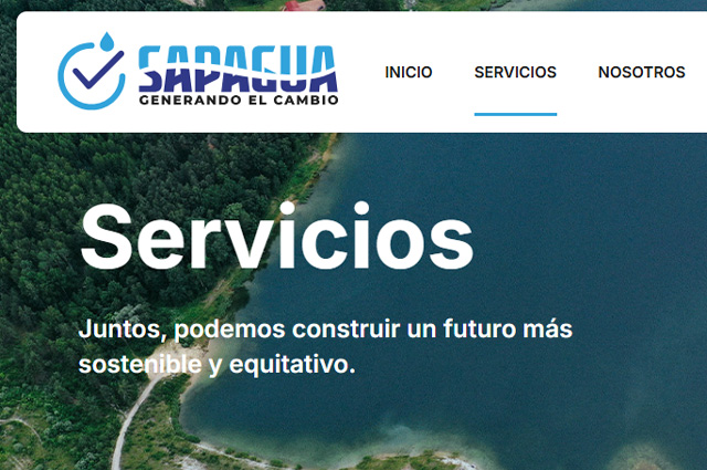 Sapagua - Desarrollo de pagina web.